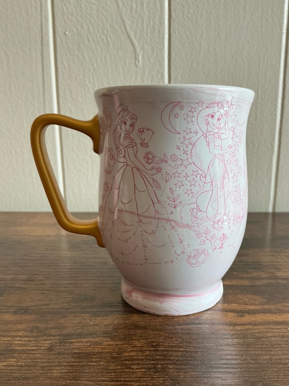 A Very Rare Soft Pink Disney Store Disney Princess Sketch Mug